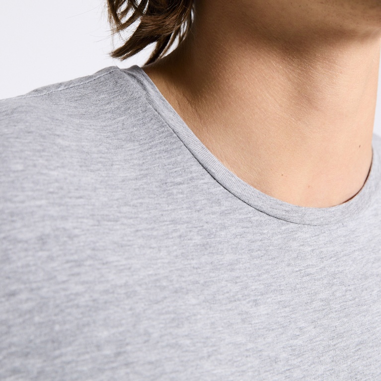 Premium basic tee "Casper" Grey Melange